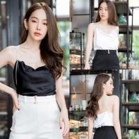 ราคา สายเดี่ยว โซ่เพรช ผ้าซาติน งานสวย หรูดูดี (7953720650)