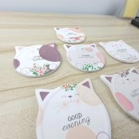 ราคา ที่รองแก้วซับน้ำ รูปน้องแมว น้องหมา diatomite แท้แห้งไว กันความร้อน แผ่นหินรองแก้ว แผ่นหินดูดซับน้ำ (12675039768)