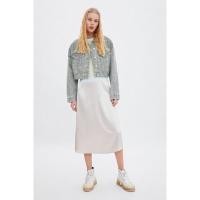 ราคา Zara satin midi skirt size s (7577916481)