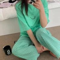 ราคา SET เสื้อ+กางเกงลายสก๊อต ผ้านิ่ม ใส่สบาย (10558838970)