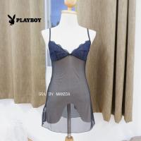 ราคา Playboy - PPN610-9 ชุดนอนเดรสสั้นสายเดี่ยว ผ้าซีทรู สวมใส่สบาย เต้าปักลายหัวกระต่ายโลโก้แบรนด์ ราคาป้าย 1290.- (28110848003)