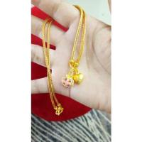 ราคา สร้อยคอสี่เสาระย้าลงยาน้ำหนัก2สลึง (18716094374)