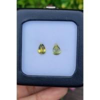 ราคา พลอย บุษราคัม (Yellow Sapphire) 2.43 กะรัต (Cts.) /คู่ (Pair) ดิบ ไม่ผ่านการเผา (Unheated) (6419271163)