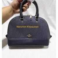 ราคา กระเป๋าถือทรงโดม Coach หนังแท้ แต่งกากเพรชทั้งใบมือสอง (25866667625)