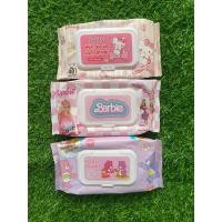 ราคา ทิชชู่เปียก ทิชชู่เปียกคิตตี้ ลายบาร์บี้ ทิชชู่เปียกหมีแคร์แบร์ ผ้าเปียก (22550847039)