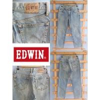 ราคา กางเกงยีนส์ชาย/หญิง เอว 30 นิ้ว EDWIN ขากระบอก ผ้าสวยแน่น มือ 2 W19 (29724626208)