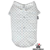 ราคา Petcloths -Doggydolly เสื้อผ้าแฟชั่น สัตว์เลี้ยง ชุดน้องหมาน้องแมว เสื้อเชิ๊ต คอปก ลายจุด สีฟ้า ไซส์ 1-9 โล S133 (22529877868)