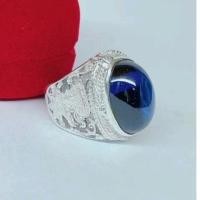 ราคา แหวนชายเงินแท้ไพลินcz ฉลุลายพญาครุฑ เงินแท้ 92.5% (15585982164)