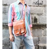 ราคา กระเป๋าสะพาย หนังวัวแท้ คาดเอวสะพายหน้าอกหรือคาดเอว หนังสายยาวปรับระดับได้ แถมพวงกุญแจหนังวัวแท้ มูลค่า 50 บาท (12959557603)