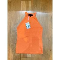 ราคา เสื้อแขนกุด แบบเว้า สีส้ม ยี่ห้อ vero moda ขนาด S เป็นผ้าไหมพรมยืดตามตัว มือหนึ่ง ป้ายห้อย คุ้มค่ะ (27014154586)