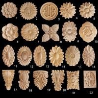 ราคา สไตล์ยุโรปไม้จริงตกแต่งหัวดอกไม้โรมันหัวเสาสี่เหลี่ยมแกะสลักไม้แกะสลักวงกลม (28016760234)