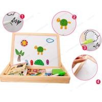 ราคา พร้อมส่ง กระดานไวท์บอร์ดเด็ก กระดานแม่เหล็ก 2in1 พร้อมไวท์บอร์ด พกพาได้ white board (18426648161)