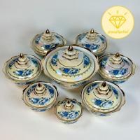 ราคา ชุดสำรับชุดชาม 8 ใบ ลายมุกน้ำทอง 1 เซทมี 8 ใบ เบญจรงค์ ลายไทยสัปปะรด (25452054987)