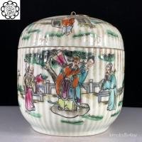 ราคา 7NQN โบราณวัตถุเบ็ดเตล็ดเครื่องลายครามโบราณราชวงศ์ชิงสมัยถงจื่อฟามิลล์รูปฝาขวดโหลความเที่ยงตรงส่งมอบคอลเลกชันวัตถุเก่า (24381884125)