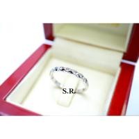 ราคา S.R. แหวนทองคำขาว แหวนเพชร เม็ดละ 0.03 กะรัต เพชรน้ำ100 ขาวสวยไฟดี พร้อมใบรับรองสินค้า เคลือบทองคำขาวแท้100% (29474211338)