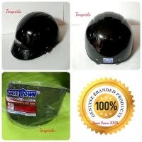 ราคา หมวก​กัน​น็อค​ SPACE CROWN CT800 ครึ่ง​ใบ​ พร้อมหน้าหมวก สีดำ สีขี้ม้า (3408113487)