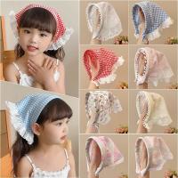 ราคา เด ็ กที ่ มีสีสัน Checkered แถบคาดศีรษะ Anti slip ผม Hoop สไตล ์ ชนบทลูกไม ้ ขอบสามเหลี ่ ยมผ ้ าพันคอสาวเด ็ กแถบคาดศีรษะคลิปผม (25976684969)