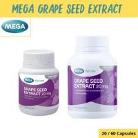 ราคา MEGA We care เมก้าวีแคร์ GRAPE SEED 20 mg 20 / 60 's สารสกัดจากเมล็ดองุ่น 20 มก. ผลิตภัณฑ์เสริมอาหาร 60 เม็ด (20278157244)