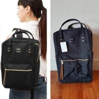 ราคา กระเป๋าเป้ anello รุ่น regular canvas square backpack สินค้าใหม่ ของแท้ (2743448316)