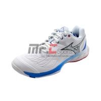 ราคา รองเท้าแบดมินตัน MIZUNO WAVE FANG 2 WHITE/BLUE (71GA231330) (26056978546)