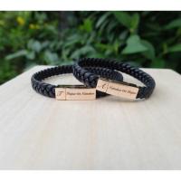 ราคา ข้อมือหนังแท้ สลักชื่อฟรี (860197068)