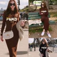 ราคา ชุดเดรสยาวแขนยาวfendi (1845897629)