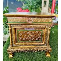 ราคา ตู้บริจาค หีบบริจาค ตู้บริจาคไม้ ลงรักปิดทอง ตู้ใส่ซองทำบุญวัด (18309208066)