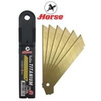 ราคา Horse ตราม้า ใบมีดคัตเตอร์ Size L " ไทเทเนียม" L45 องศา H-55L บรรจุ 6 ใบ/หลอด จำนวน 1 หลอด (14830611415)