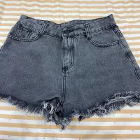 ราคา กางเกงยีนส์ขาสั้นสีดำฟอก (15698495796)