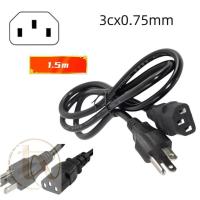 ราคา dytl สายไฟ AC Power Cable ขนาดสาย 3cx0.75mm (1.5m) US Plug IEC C13 Power Extension Cable For PC Computer TV Projector (26209489776)