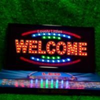 ราคา ป้ายไฟLED ป้ายไฟตัวอักษร ป้ายไฟวิ่ง ไฟหน้าร้าน "ป้ายไฟ WELCOME" แบบเสียบปลั๊กไฟ ไฟตกเเต่ง รับทำป้าย (22584904680)