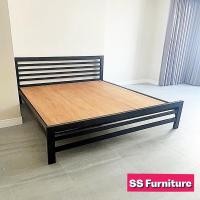 ราคา เตียงเหล็กหัวแนวขวาง ขนาด 3.5ฟุต 5ฟุต 6ฟุต พร้อม(พื้นไม้อัดแท้ 100 เปอร์เซ็นต์) ไม่ใช่ไม้อัดยาง รับน้ำหนักได้ถึง 300 กก (24600233952)
