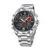 ราคา WEIDE นาฬิกาข้อมือผู้ชายจอ LCD สายยาง รุ่น SPORT SPORT PLUS - Silver #201 (592328543)