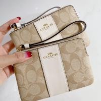 ราคา ✨Coach กระเป๋าสตางค์คล้องมือใบสั้น ไซส์ S 1 ซิป (12926908705)