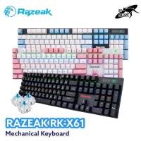ราคา คีย์บอรด์เกมมิ่ง Razeak RK-X61 Pantheon Metal Mechanical Keyboard Gaming BLUESWITCH (16185638968)