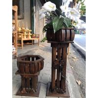 ราคา กระถางต้นไม้ ไม้สัก สีโอ๊ค (3385624373)