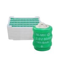 ราคา แบตเตอรี่แบบชาร์จได้ 3.6V80mAh 3.6V 80MAH NiCd Battery/NI-CD Solder Tab 1.2V 40MAH 3.6V250MAH (23079843138)