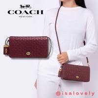 ราคา Isa Lovely Shop ⚠️มีตำหนิ⚠️ งาน Shop COACH 30427 Dinky In Signature Leather color: bordeaux (24252361814)