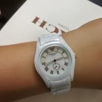 ราคา Armani Quartz White Dial Ceramic (621831187)