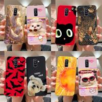 ราคา สําหรับ Samsung Galaxy A6 A6 Plus 2018 กรณี Samsung J8 Matte ซิลิโคนนุ่มน่ารักการ์ตูน Cat Fox ทาสีสําหรับ SamsungA6 A6 + 2018 ปลอก (27509753991)