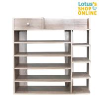 ราคา [ส่งฟรี] โลตัส ชั้นวางรองเท้า 5ชั้น ขนาด 100X29X100 ซม. สีโซลิค LOTUS'S SHOES RACK 5 TIER SOLID 100X29X100 CM. (24808748186)