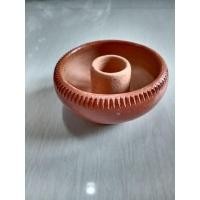 ราคา ถ้วย เชิงเทียน รองน้ำตาเทียน ถ้วยวางเทียน ถ้วยรองเทียน เชิงเทียน ดินเผา งานปั้นมือ (10595862258)