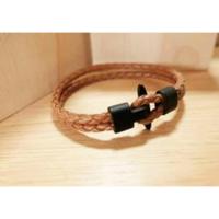 ราคา nn_braceletสายรัดข้อมือ RASTACLAT รหัส 115 สร้อยข้อมือหนังถักแบบกลมรวบสองเส้น ตัวล็อคเป็นสีดำ (965033912)