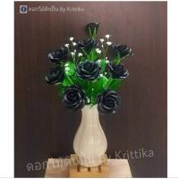 ราคา ดอกกุหลาบสีดำ ดอกกุหลาบดินปั้น ดอกไม้ดินปั้น (24771538850)