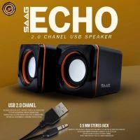 ราคา ลำโพง SAAG Echo D10 Speaker ลำโพงสำนักงาน ลำโพงคอมพิวเตอร์ เชื่อมต่อUSB และ แจ็ค 3.5mm(ของแท้) (27007132665)
