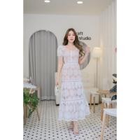 ราคา (เพิ่มไซส์ m,3xl) เดรสยาว เดรสอลัง งานปัก ปักแน่นๆ สวยๆ งานป้าย love lady (23336241073)