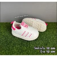 ราคา รองเท้าเด็กมือสองสภาพดี สลิปออนหนังนิ่ม พื้นโฟม เบา ADIDAS STAN SMITH 12 cm (26861965295)