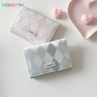 ราคา HOBBYIN กระเป๋าสตางค์ หนัง PU ลายตารางหมากรุก สีฟ้า เรียบง่าย อเนกประสงค์ สําหรับใส่บัตรเครดิต บัตรเครดิต (25012022139)