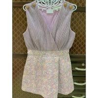 ราคา จั๊มสูทกางเกงกระโปรง สีม่วงผ้าวิ้ง (21949414582)