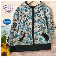 ราคา เสื้อคลุมกันหนาวแขนยาวมือสองเด็กโต5-6ปีแบรนด์ดีสนีย์ลายมิกกี้เมาท์ มีฮู้ด (19460898599)